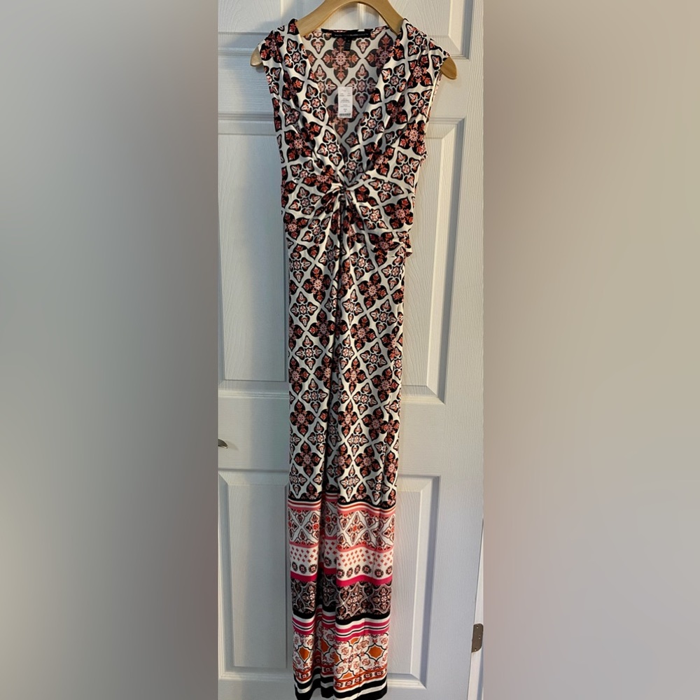 White House Black Market NWT multi color maxi dress size small